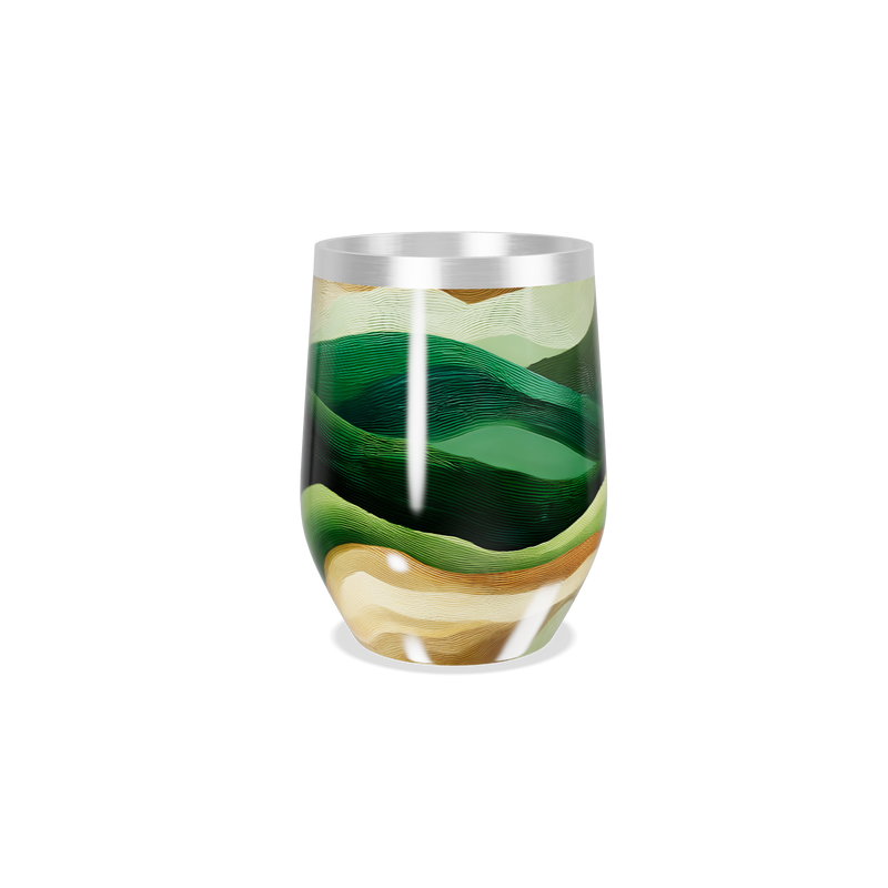 Copo Térmico Slim - Estampa Ondas Verdes