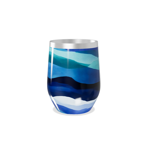 Copo Térmico Slim - Ondas Azul Inox