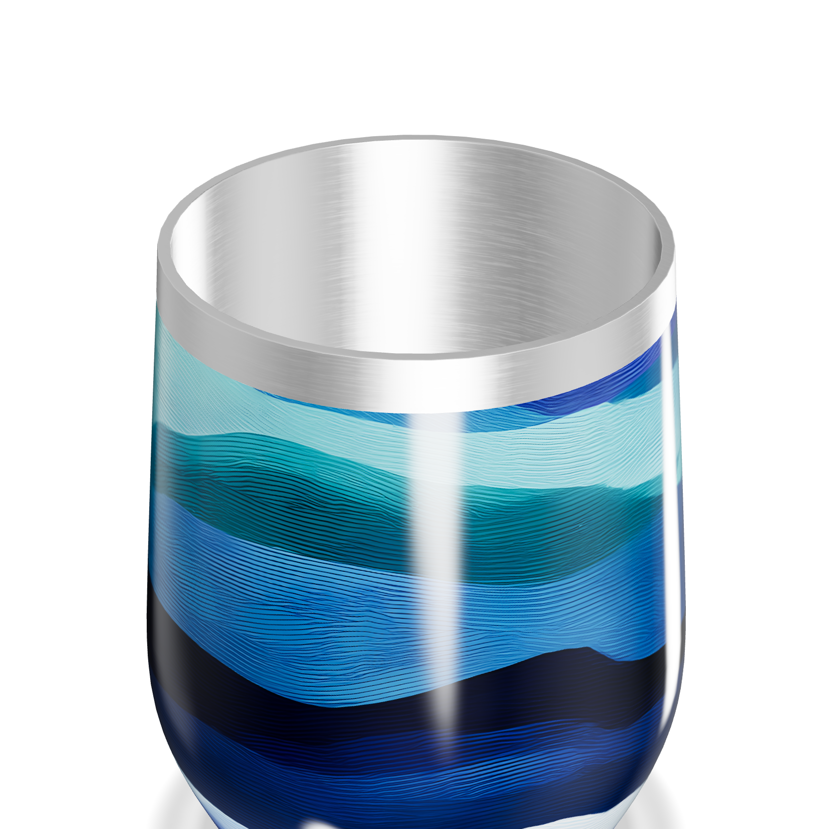 Copo Térmico Slim - Ondas Azul Inox