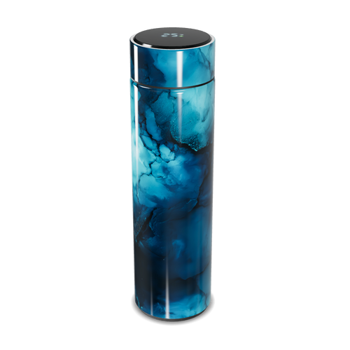 Garrafa Térmica Touch - Azul Marmorizado