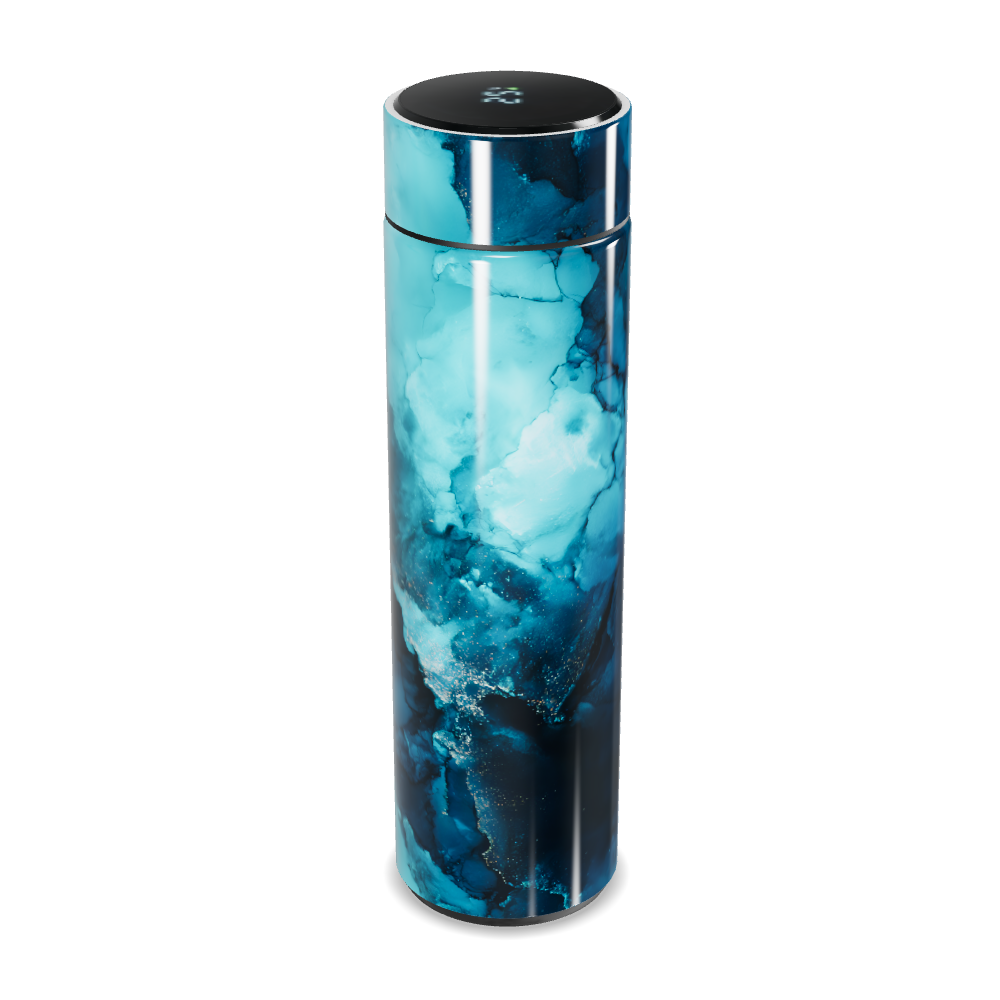 Garrafa Térmica Touch - Azul Marmorizado