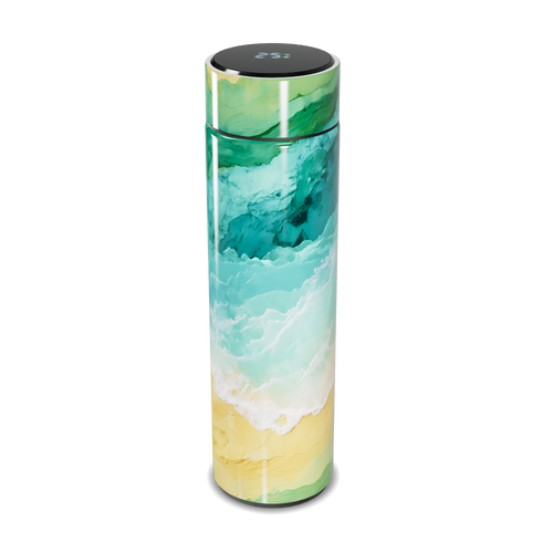 Garrafa Térmica Touch - Verde Marinho Estampada