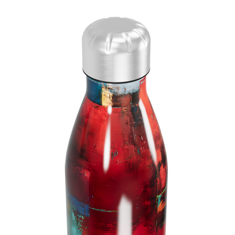 Garrafa Inox - Estampa Abstrata Colorida