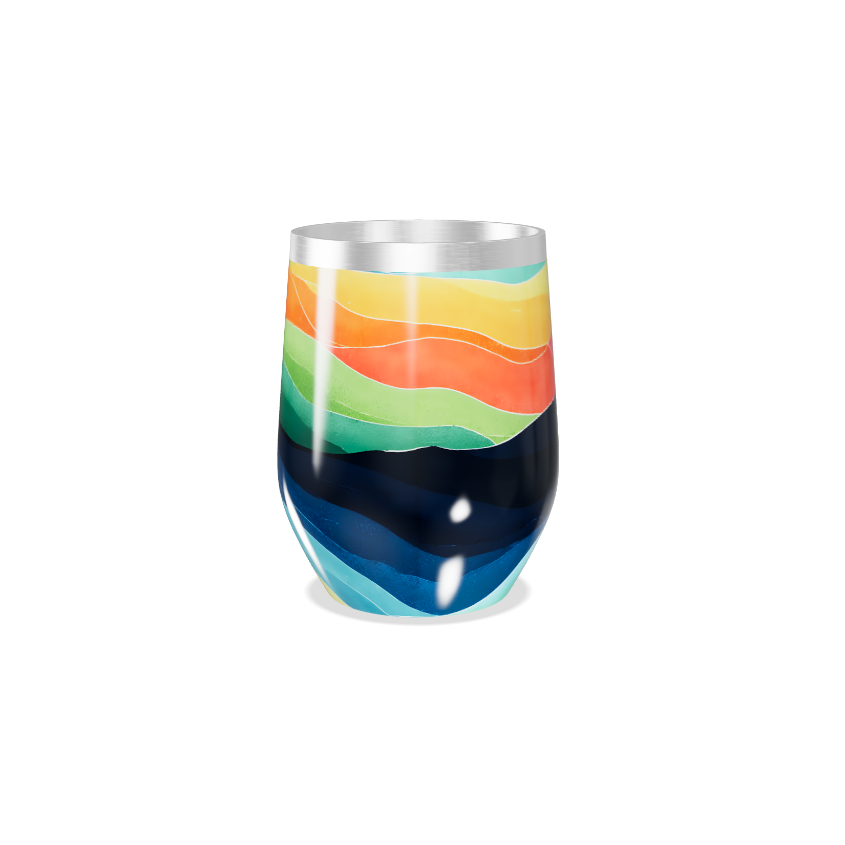 Copo Térmico Slim - Estampa Colorida Inox