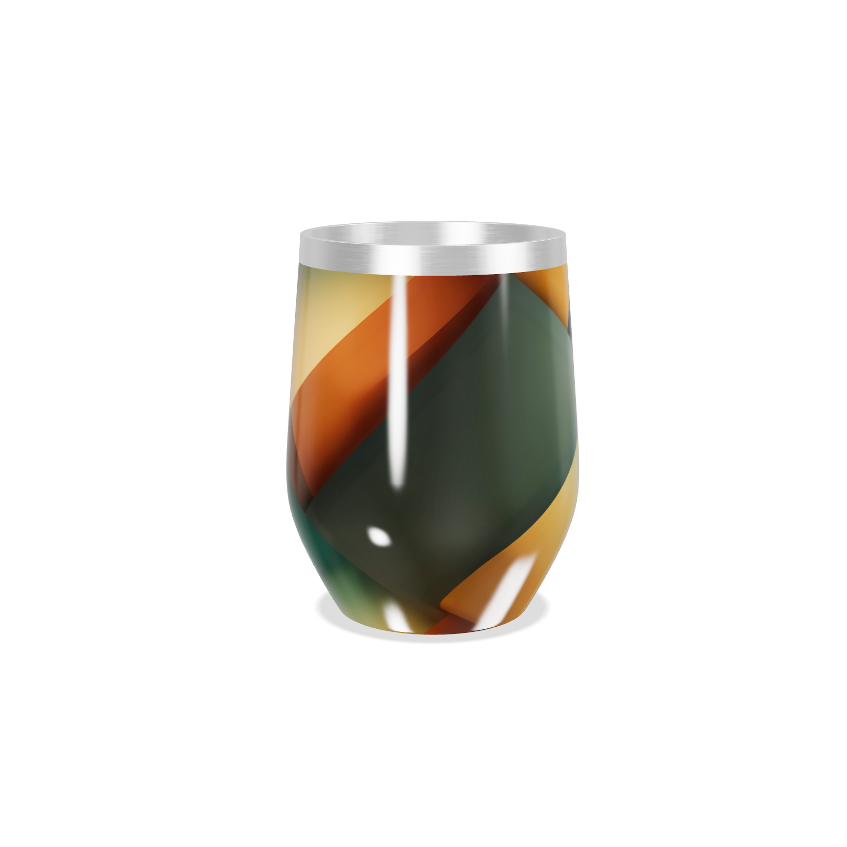 Copo Térmico Slim - Colorido Geométrico Aço