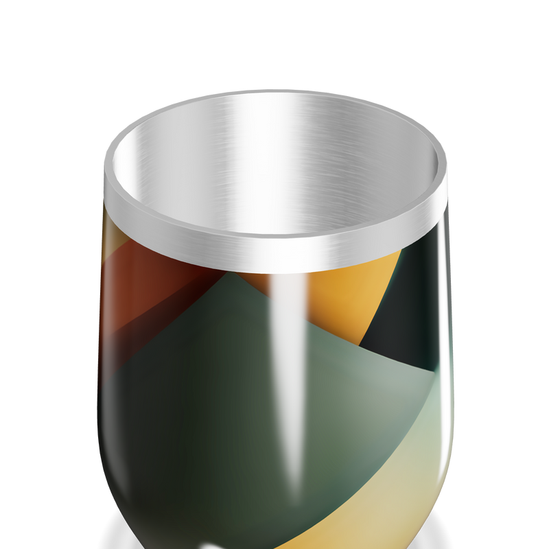 Copo Térmico Slim - Colorido Geométrico Aço