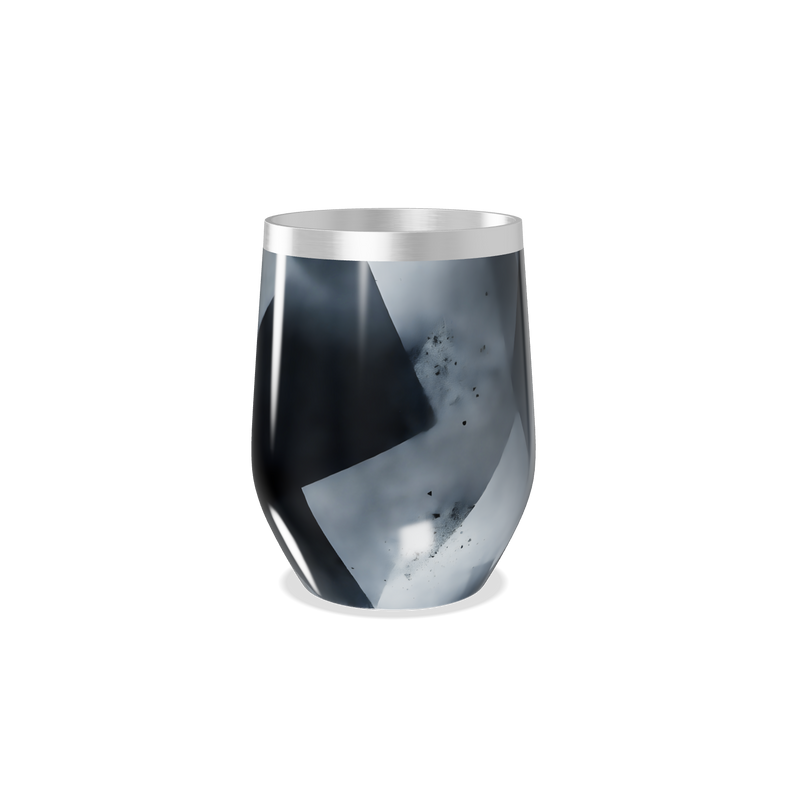 Copo Térmico Slim - Geométrico Preto e Prata