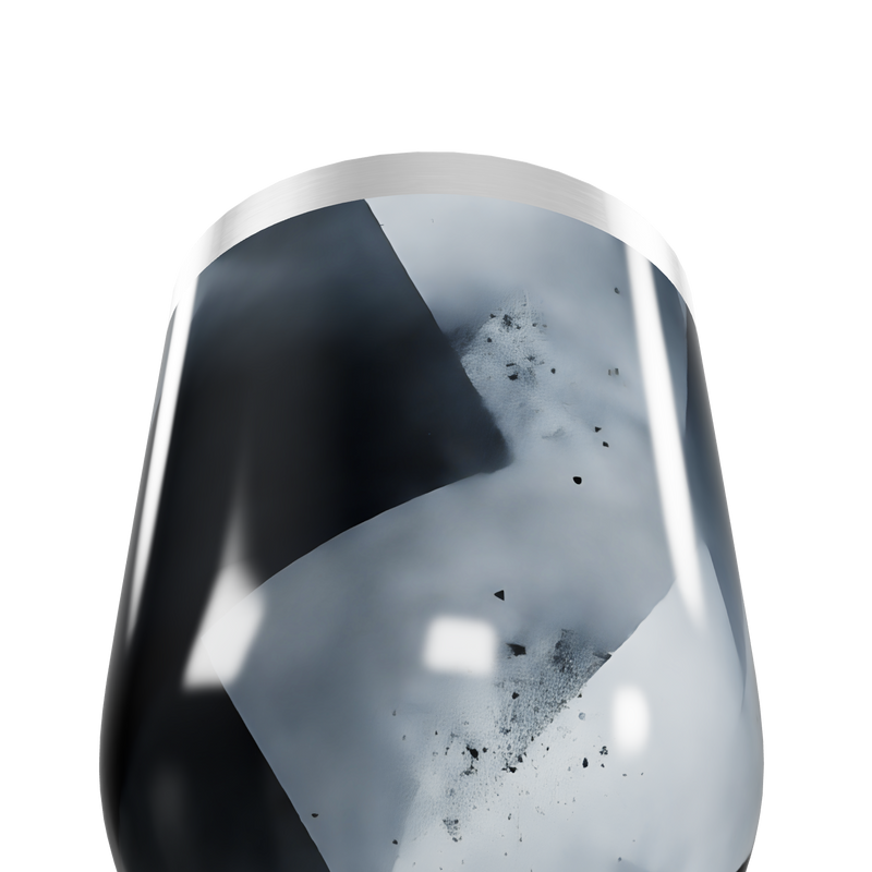 Copo Térmico Slim - Geométrico Preto e Prata