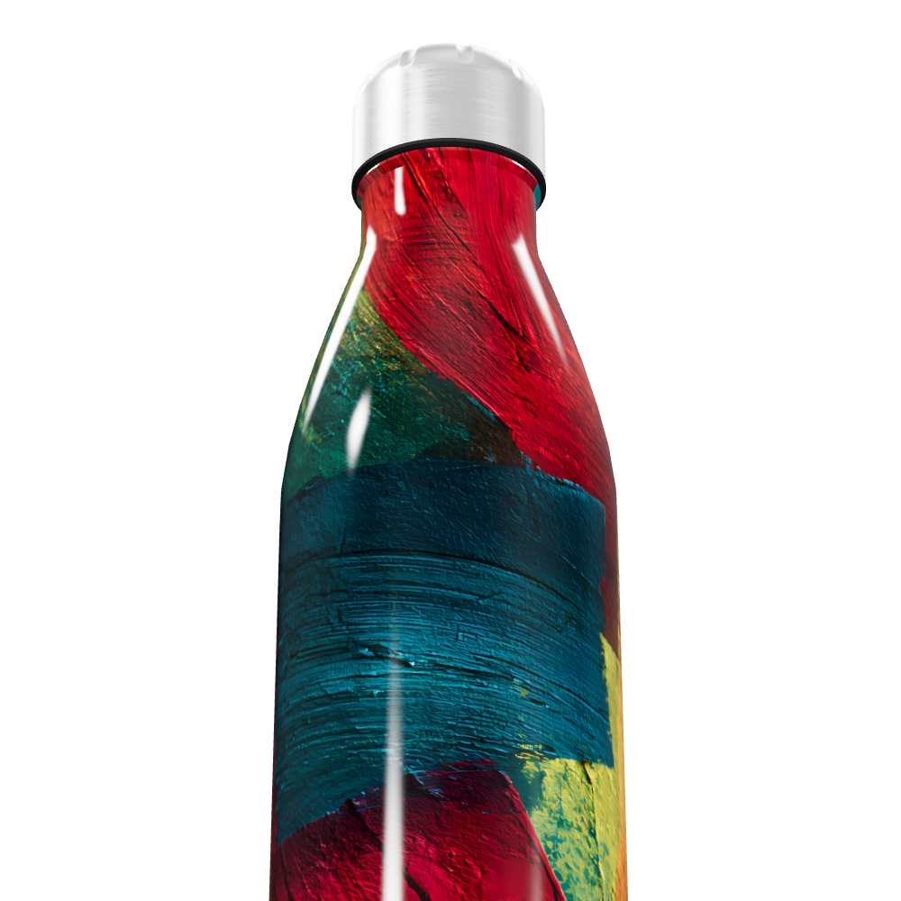 Garrafa Inox Estampada Colorida 500ml