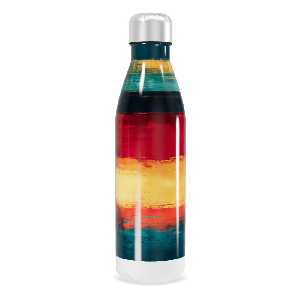 Garrafa Inox - Estampa Listrada Colorida