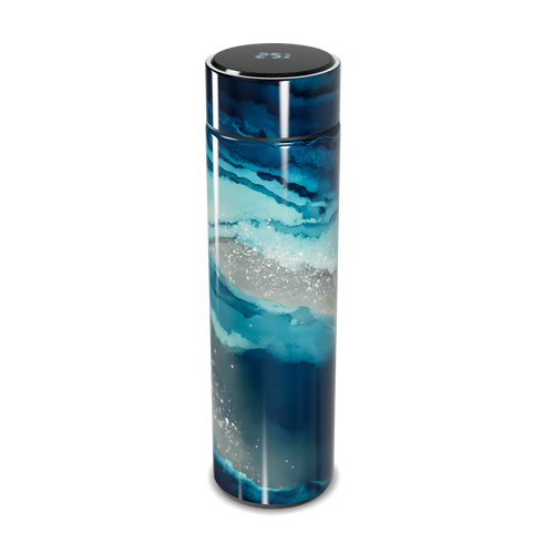 Garrafa Térmica Touch Azul Mármore Digital