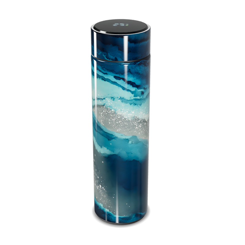Garrafa Térmica Touch Azul Mármore Digital