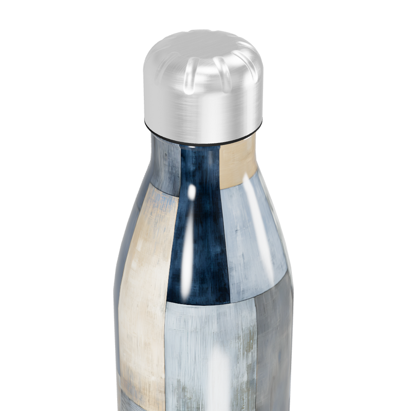 Garrafa Inox - Estampa Azul e Cinza