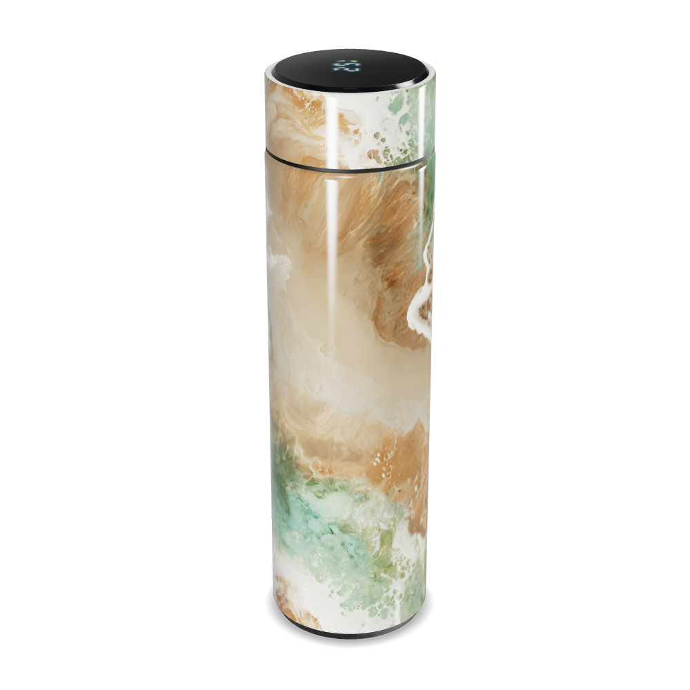 Garrafa Térmica Touch - Mármore Verde Digital