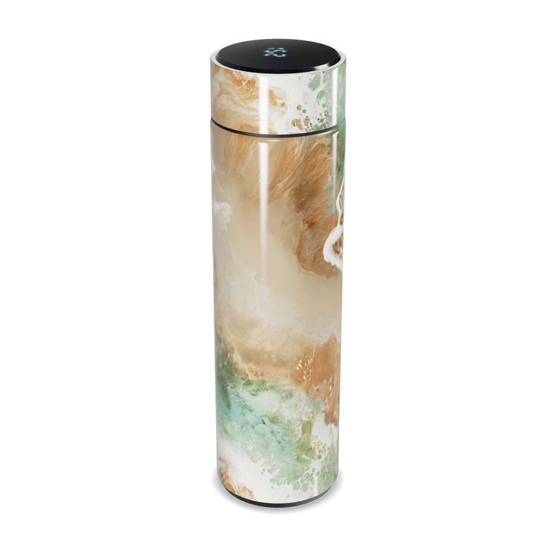 Garrafa Térmica Touch - Mármore Verde Digital