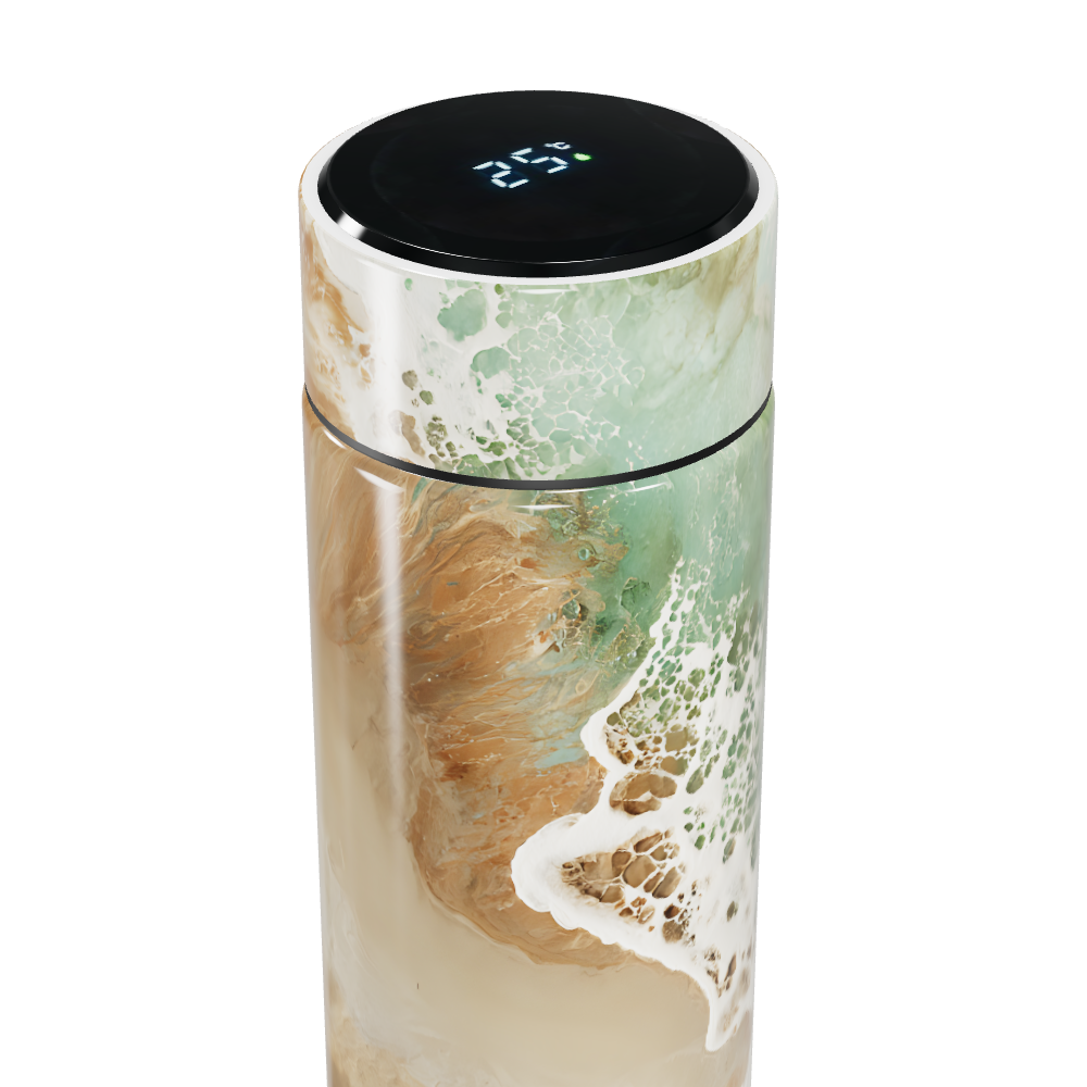 Garrafa Térmica Touch - Mármore Verde Digital