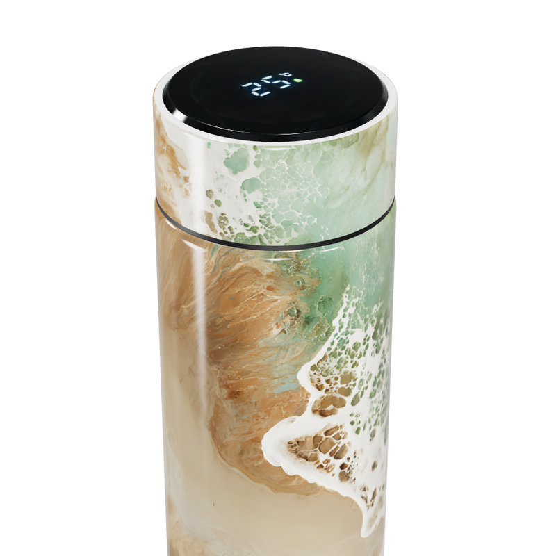 Garrafa Térmica Touch - Mármore Verde Digital