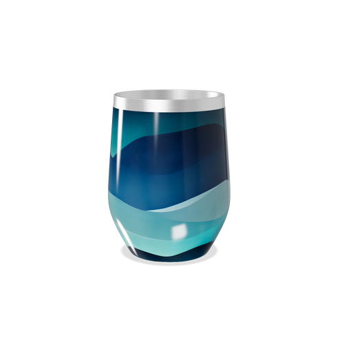 Copo Térmico Slim - Azul com Ondas