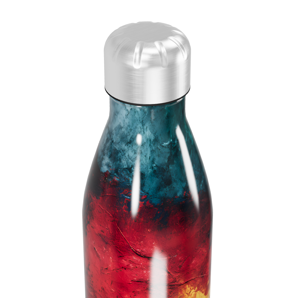 Garrafa Inox - Estampa Colorida Marmorizada