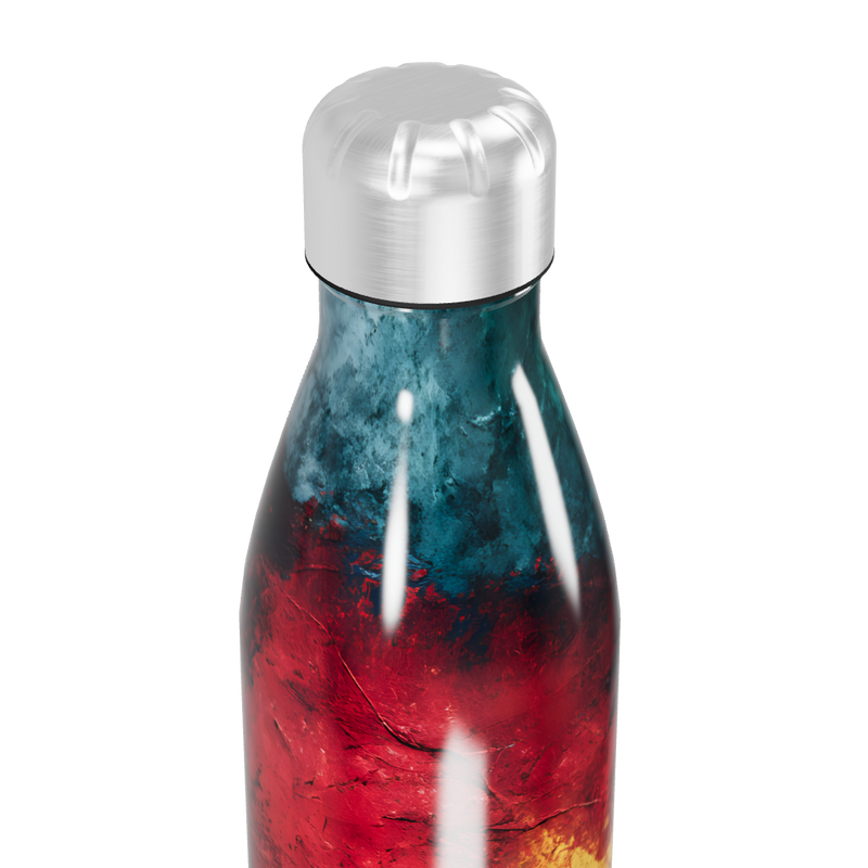 Garrafa Inox - Estampa Colorida Marmorizada