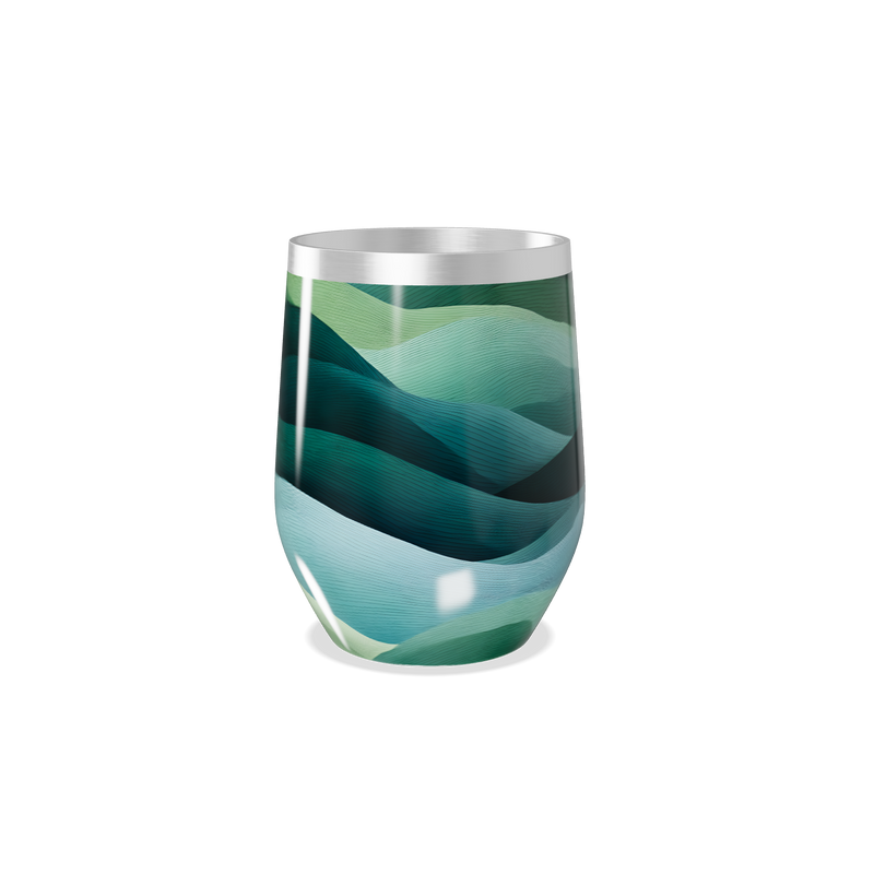 Copo Térmico Slim - Ondas Verdes Aço Inox