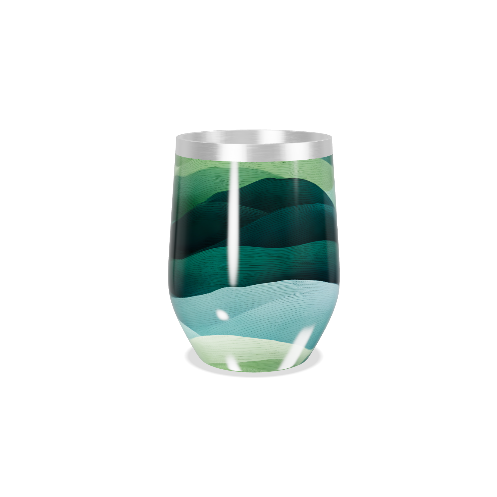 Copo Térmico Slim - Ondas Verdes Aço Inox