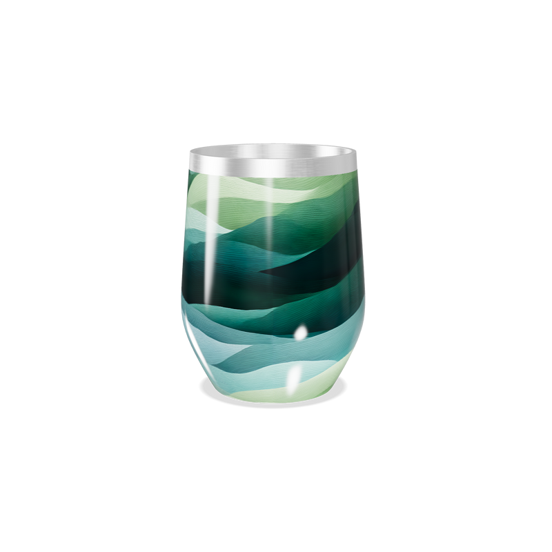 Copo Térmico Slim - Ondas Verdes Aço Inox