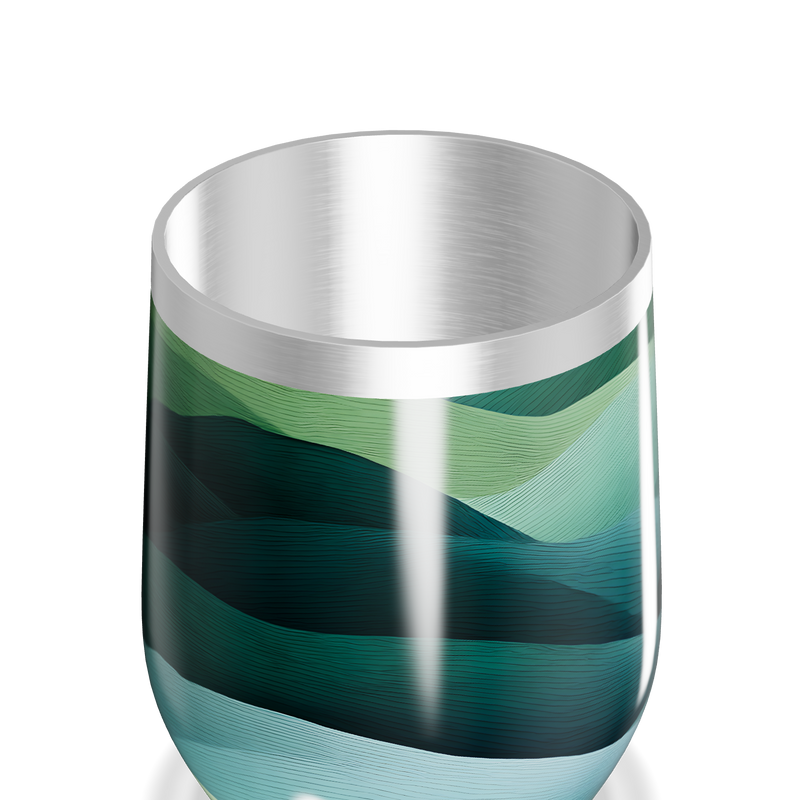 Copo Térmico Slim - Ondas Verdes Aço Inox