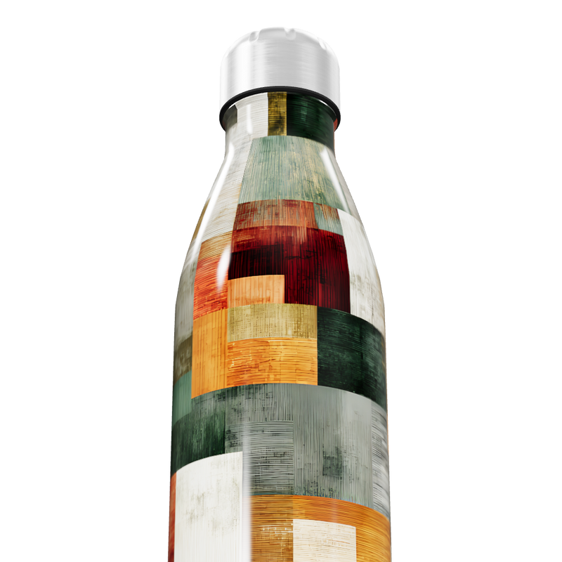 Garrafa Inox - Estampada Geométrica Colorida