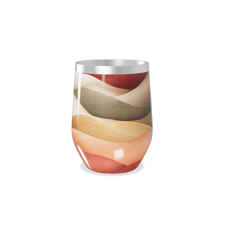 Copo Térmico Slim - Ondas Multicoloridas aço inox