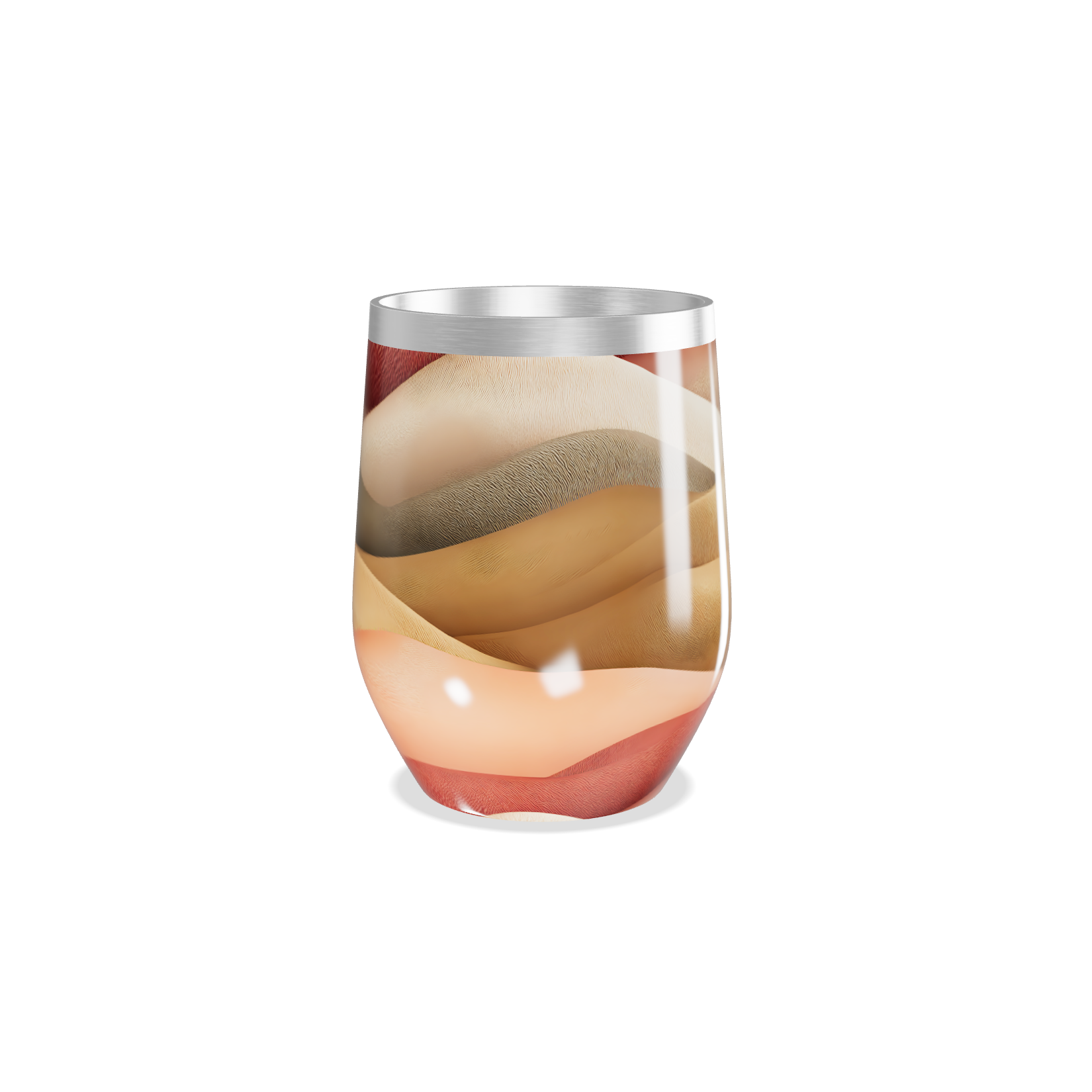 Copo Térmico Slim - Ondas Multicoloridas aço inox