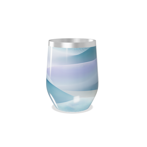 Copo Térmico Slim - Azul e Branco Inox