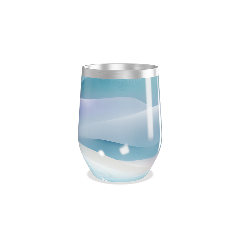 Copo Térmico Slim - Azul e Branco Inox