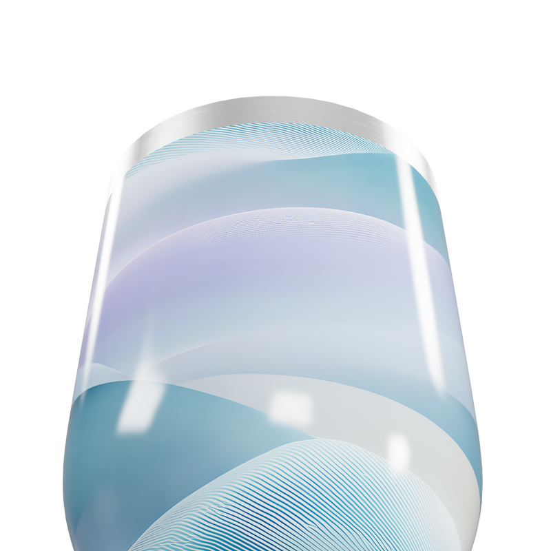 Copo Térmico Slim - Azul e Branco Inox