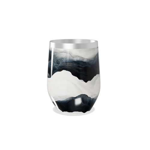 Copo Térmico Slim - Preto e Branco Abstrato