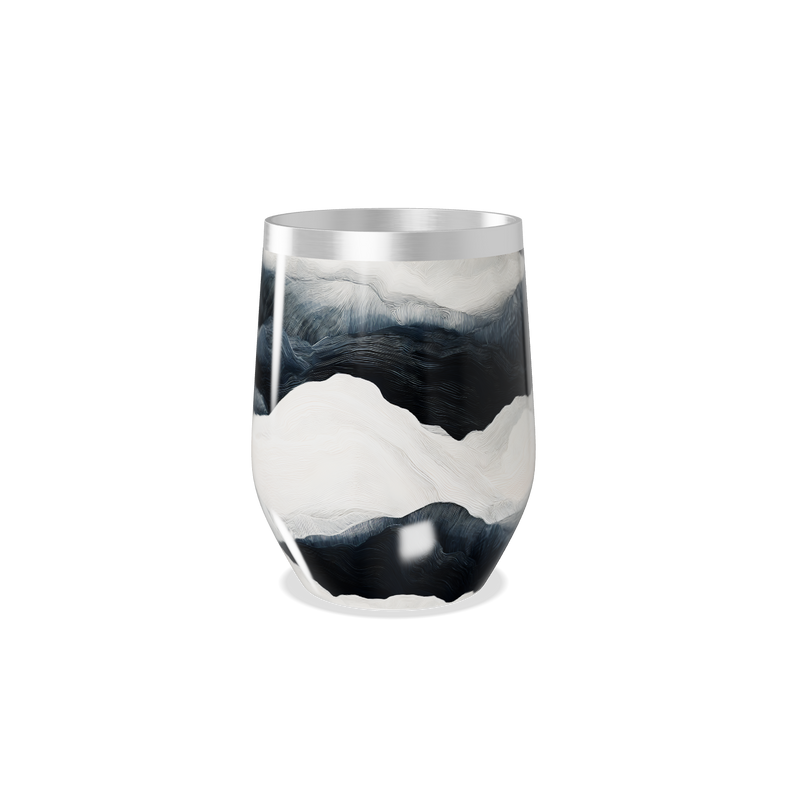 Copo Térmico Slim - Preto e Branco Abstrato