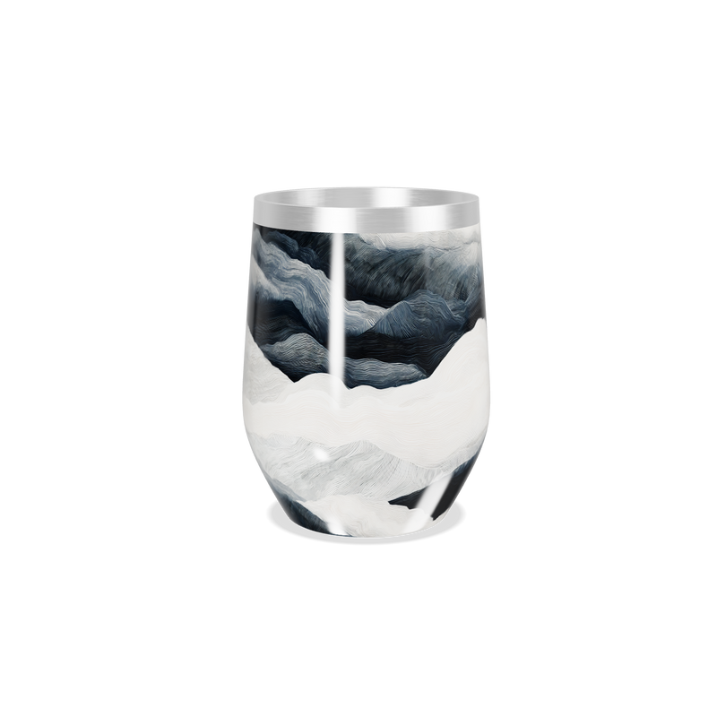 Copo Térmico Slim - Preto e Branco Abstrato