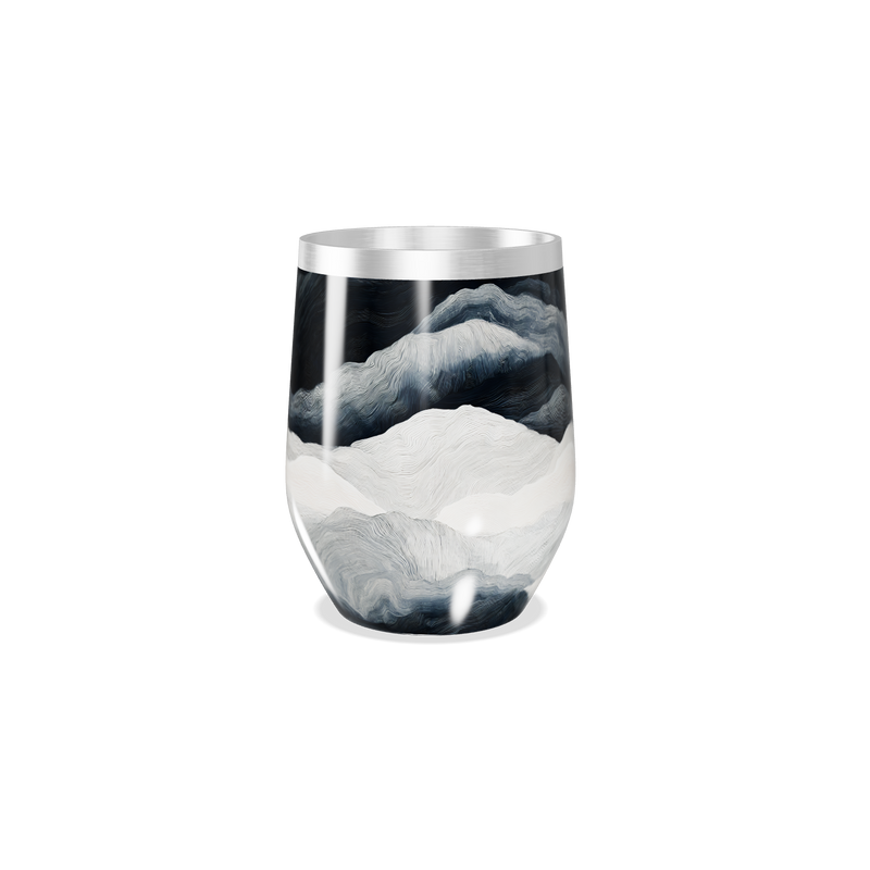 Copo Térmico Slim - Preto e Branco Abstrato