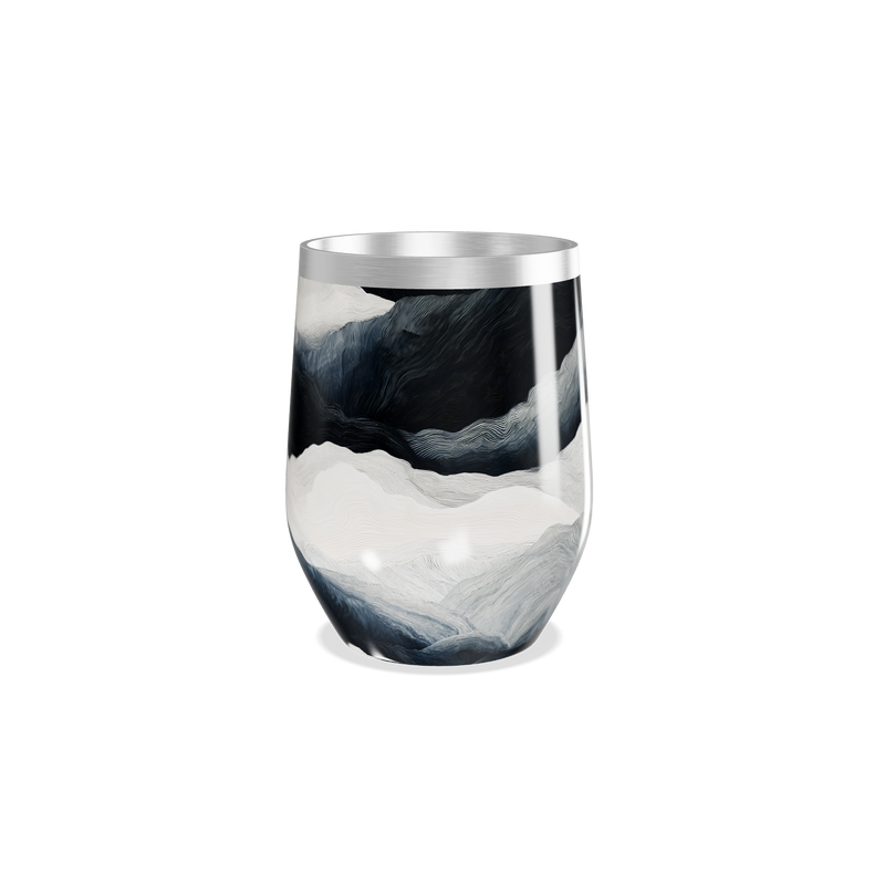 Copo Térmico Slim - Preto e Branco Abstrato