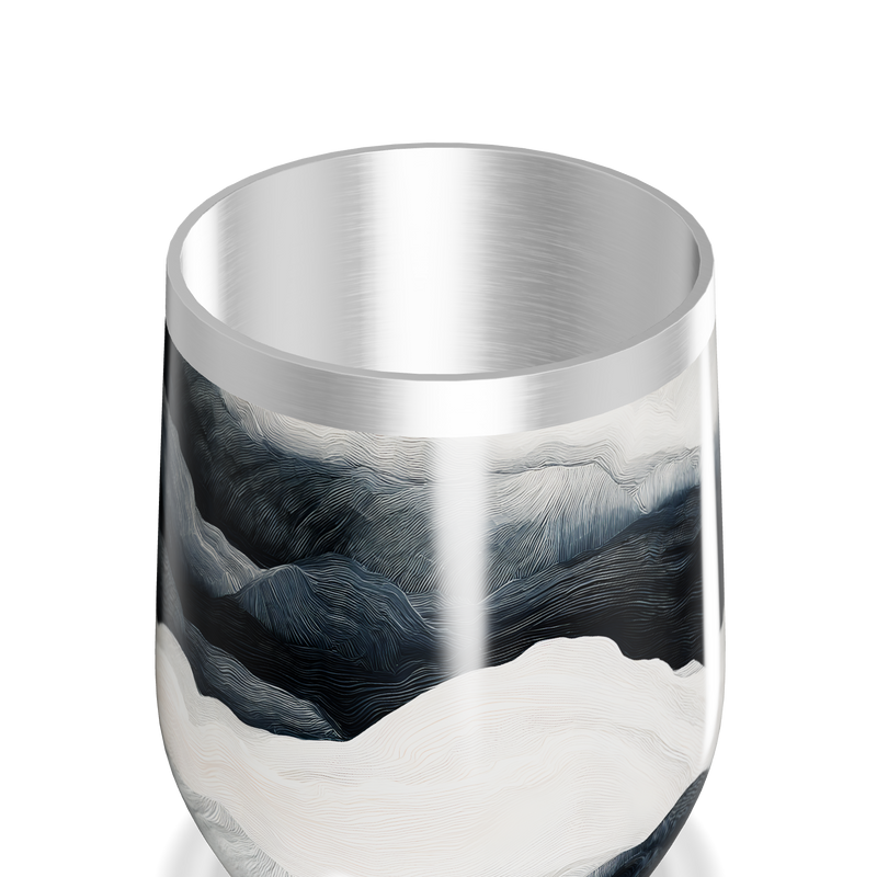 Copo Térmico Slim - Preto e Branco Abstrato