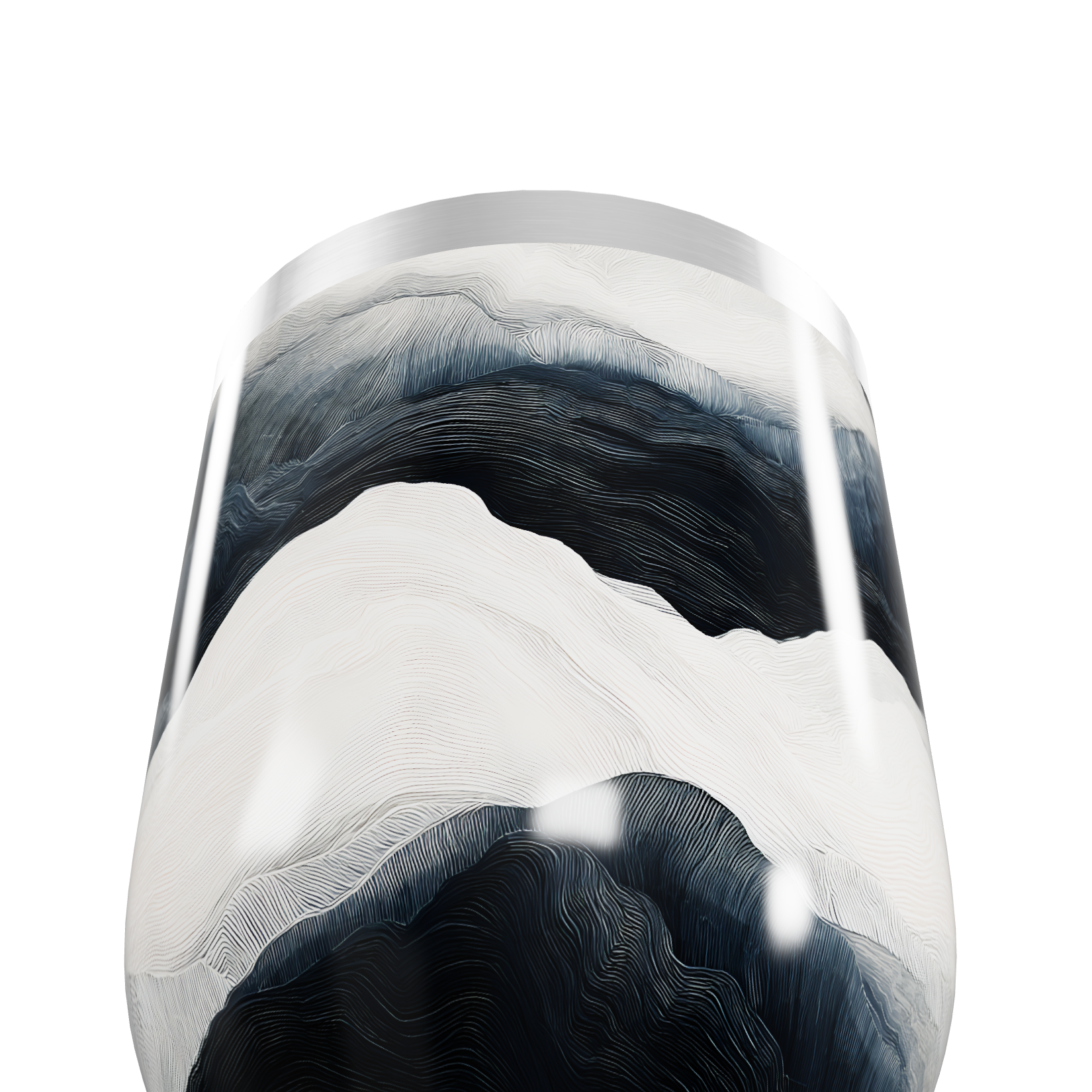 Copo Térmico Slim - Preto e Branco Abstrato