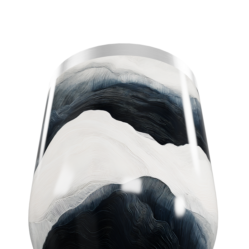 Copo Térmico Slim - Preto e Branco Abstrato