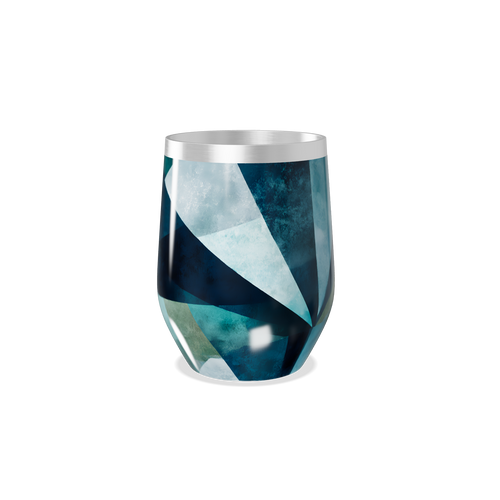 Copo Térmico Slim - Estampado Geométrico Azul