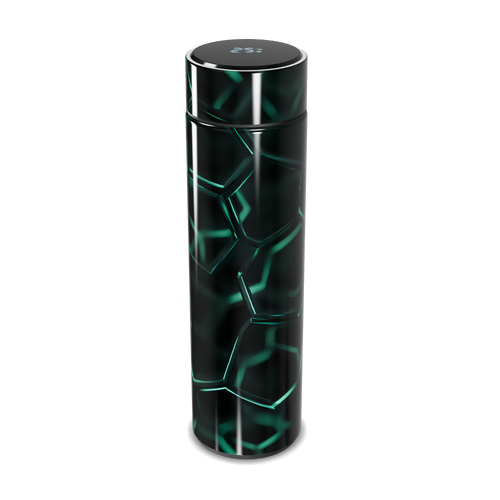 Garrafa Térmica Touch - Preto com Desenho Geométrico