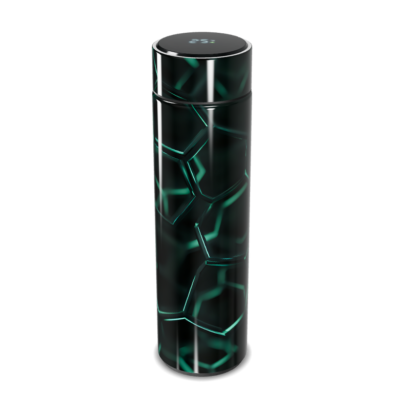 Garrafa Térmica Touch - Preto com Desenho Geométrico