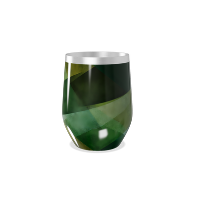 Copo Térmico Slim - Verde com Estampa Geométrica
