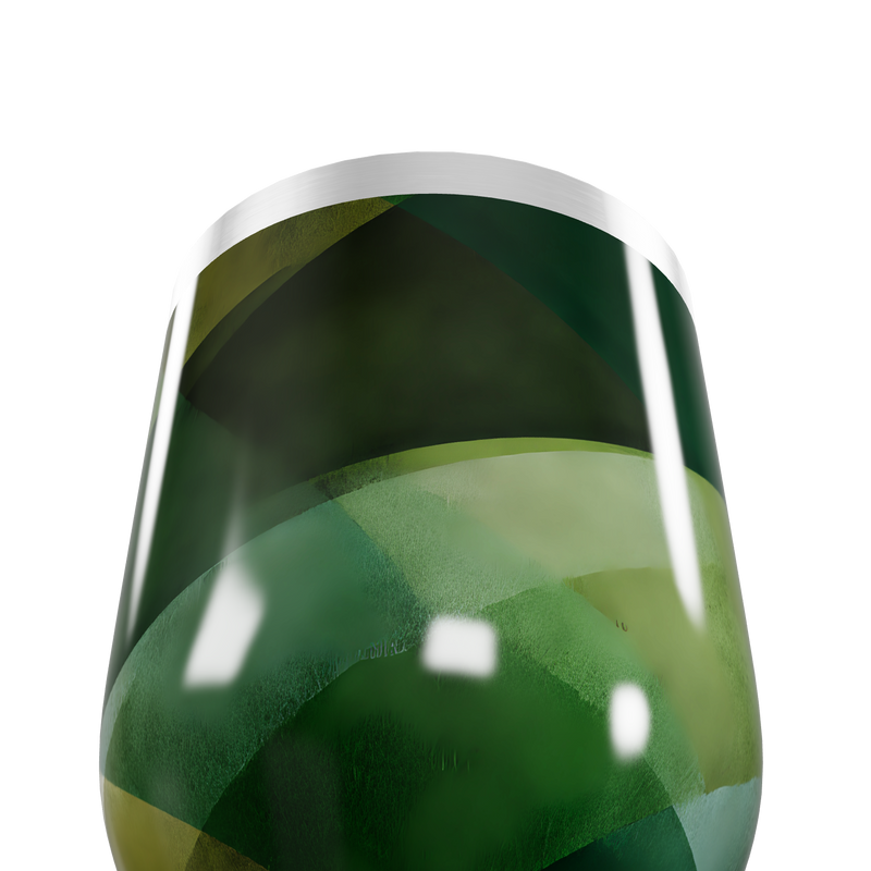 Copo Térmico Slim - Verde com Estampa Geométrica