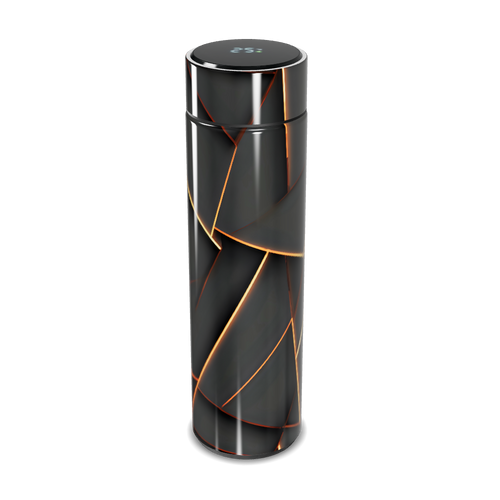 Garrafa Térmica Touch - Preto Design Geométrico