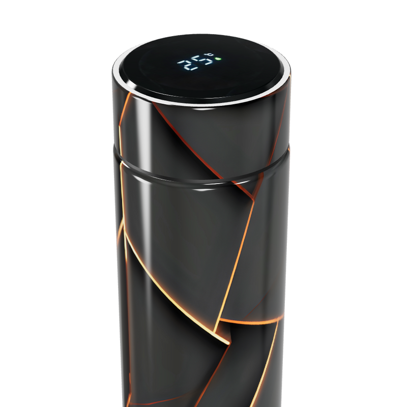 Garrafa Térmica Touch - Preto Design Geométrico