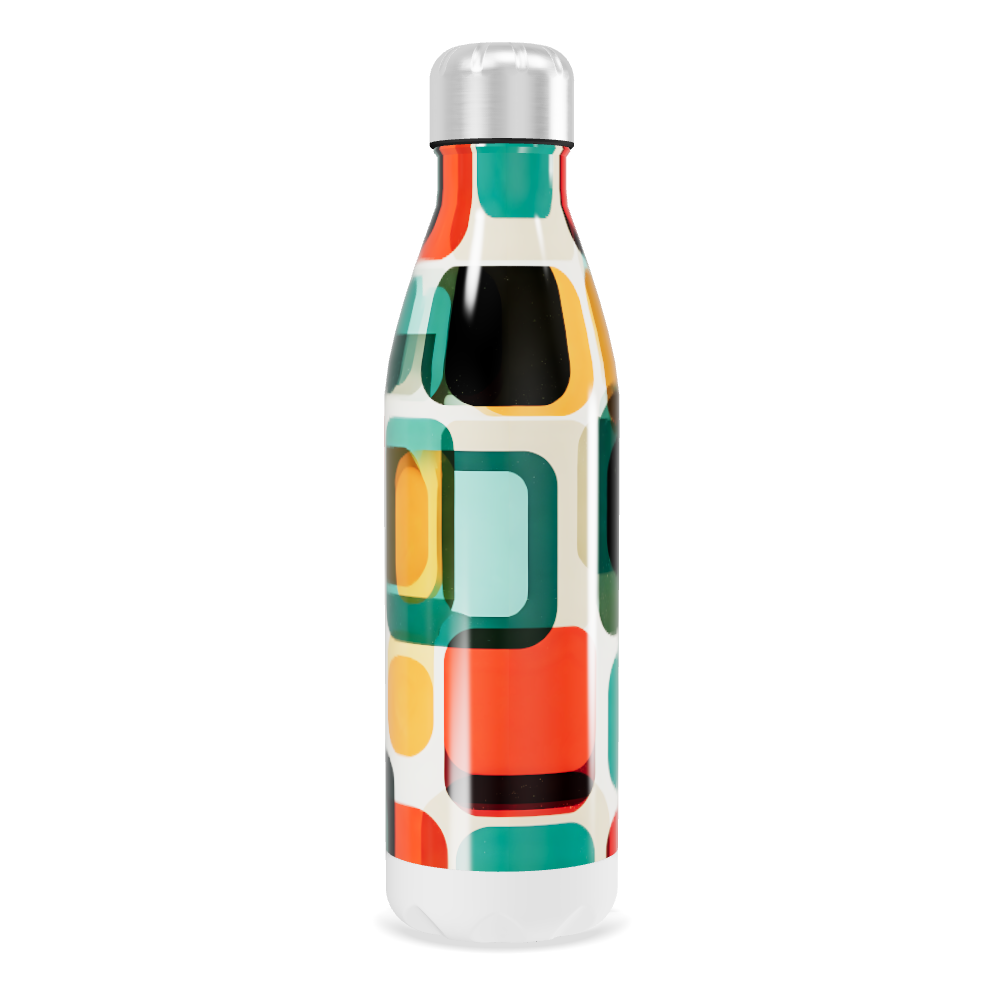 Garrafa Inox - Estampa Colorida Retrô